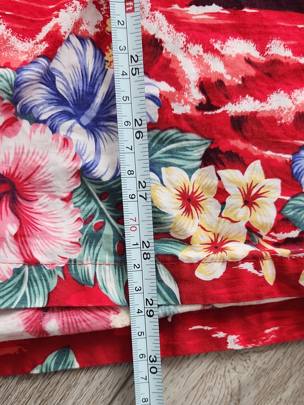 MD Fashion Coral Red Tropical Hawaiian Button-Up Shirt Vintage Made In Hawaii - Picture 11 of 11